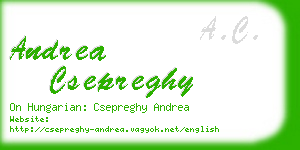 andrea csepreghy business card